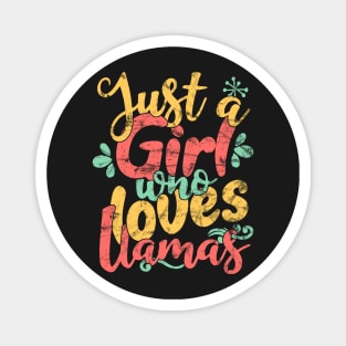 Just A Girl Who Loves Llamas - Alpaca Llama Gift product Magnet